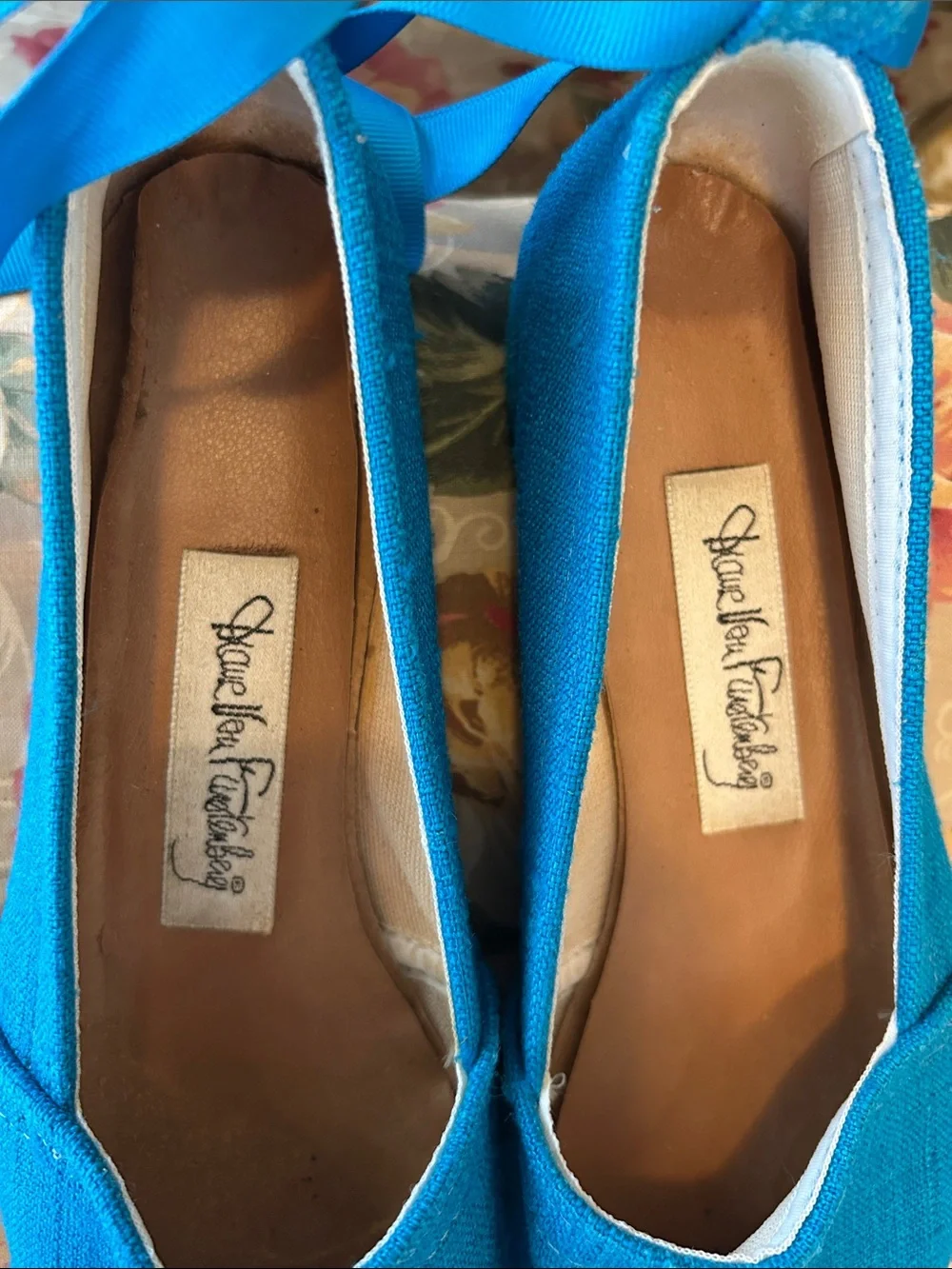 Diane Von Fustenberg Ribbon Espadrille Flats